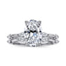 Marline - 14K White Gold Oval Diamond Engagement Ring - 0.17 ct