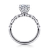 Perry - 14K White Gold Oval Diamond Engagement Ring - 0.3 ct
