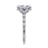 Perry - 14K White Gold Oval Diamond Engagement Ring - 0.3 ct
