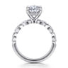 Claudia - 14K White Gold Oval Diamond Engagement Ring - 0.3 ct