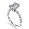 Claudia - 14K White Gold Oval Diamond Engagement Ring - 0.3 ct