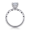 Claudia - 14K White Gold Oval Diamond Engagement Ring - 0.3 ct