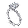 Claudia - 14K White Gold Oval Diamond Engagement Ring - 0.3 ct