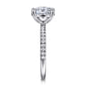 Twain - 14K White Gold Oval Diamond Engagement Ring - 0.2 ct