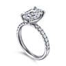 Winslow - 14K White Gold Oval Diamond Engagement Ring - 0.38 ct