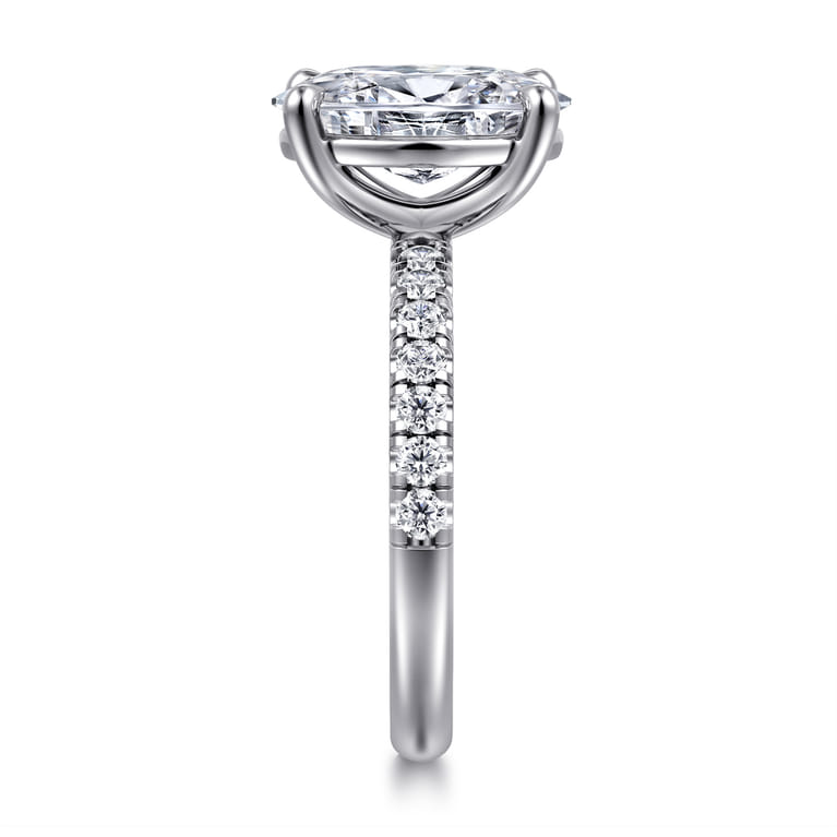 Winslow - 14K White Gold Oval Diamond Engagement Ring - 0.38 ct - Shot 4