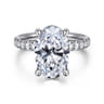 Winslow - 14K White Gold Oval Diamond Engagement Ring - 0.4 ct