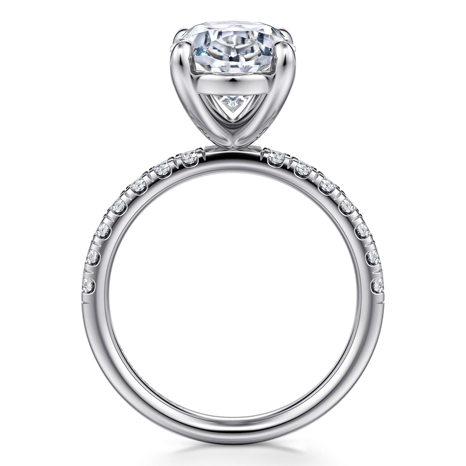 Winslow - 14K White Gold Oval Diamond Engagement Ring - 0.4 ct - Shot 2