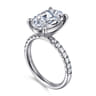 Winslow - 14K White Gold Oval Diamond Engagement Ring - 0.4 ct