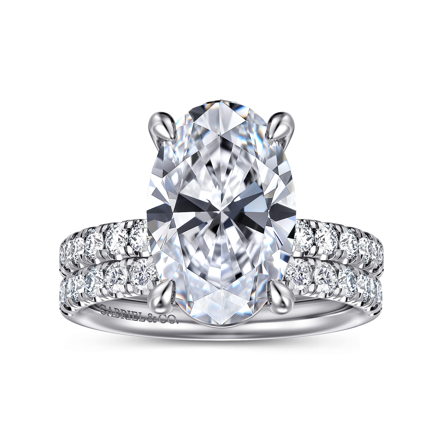 Winslow - 14K White Gold Oval Diamond Engagement Ring - 0.4 ct - Shot 4