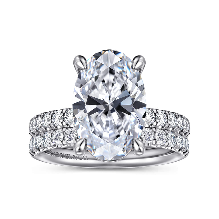 Winslow - 14K White Gold Oval Diamond Engagement Ring - 0.4 ct - Shot 4