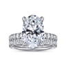 Winslow - 14K White Gold Oval Diamond Engagement Ring - 0.4 ct