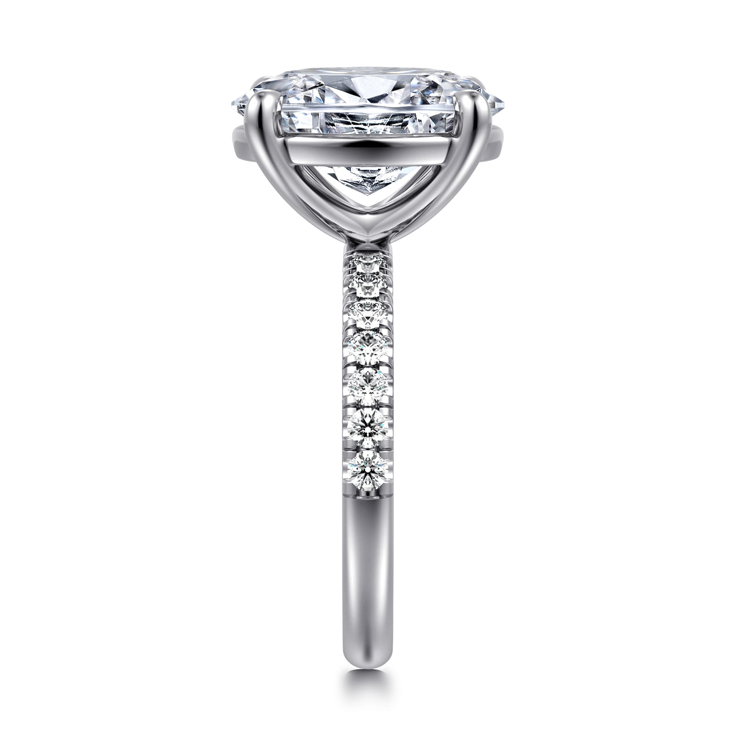Winslow - 14K White Gold Oval Diamond Engagement Ring - 0.4 ct - Shot 4