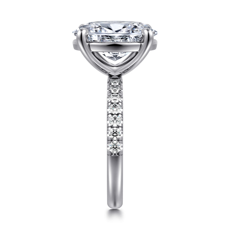 Winslow - 14K White Gold Oval Diamond Engagement Ring - 0.4 ct - Shot 4