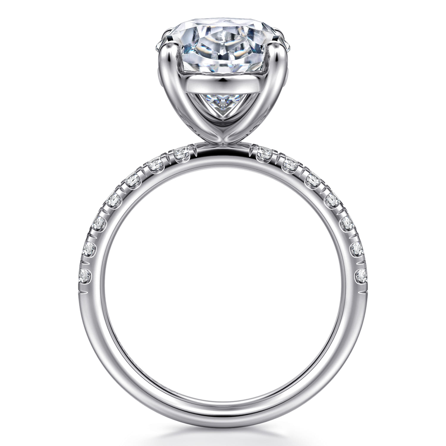 Winslow - 14K White Gold Oval Diamond Engagement Ring - 0.35 ct - Shot 2