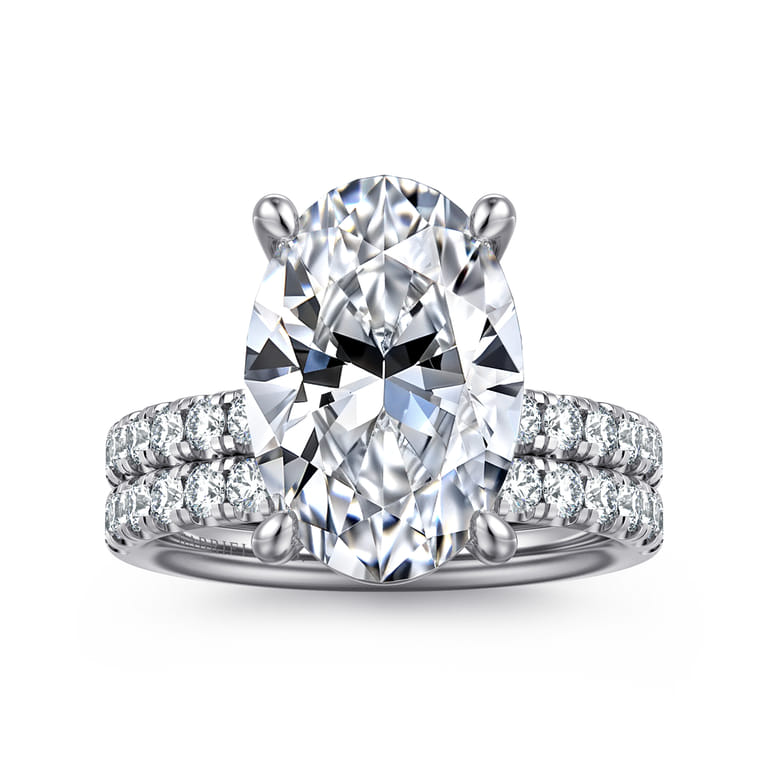 Winslow - 14K White Gold Oval Diamond Engagement Ring - 0.35 ct - Shot 4