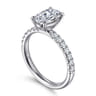 Winslow - 14K White Gold Oval Diamond Engagement Ring - 0.35 ct