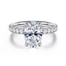 Winslow - 14K White Gold Oval Diamond Engagement Ring - 0.35 ct