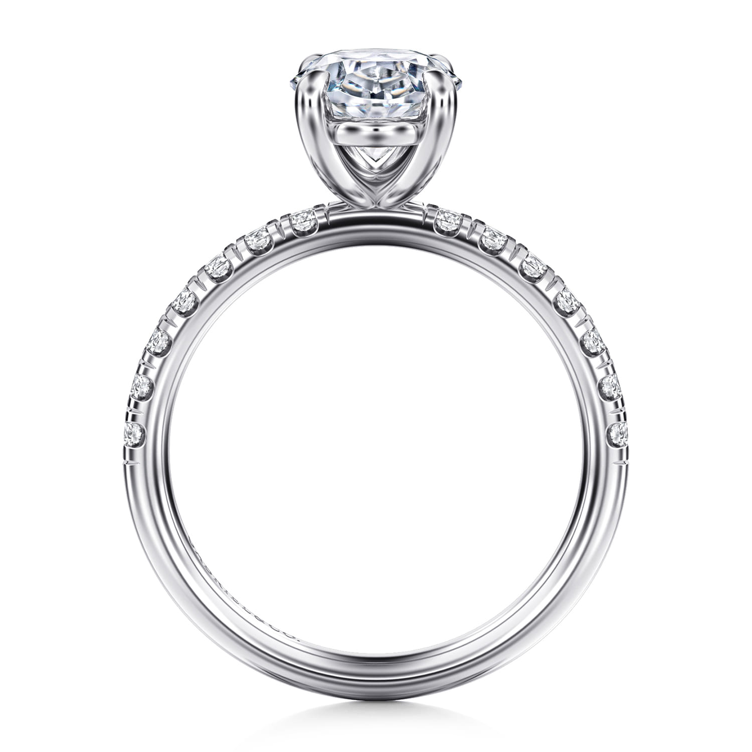 Winslow - 14K White Gold Oval Diamond Engagement Ring - 0.35 ct - Shot 2