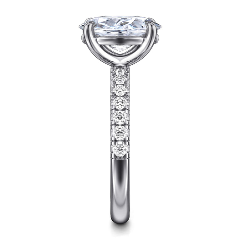 Winslow - 14K White Gold Oval Diamond Engagement Ring - 0.35 ct - Shot 4