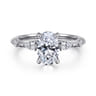 Carinna - 14K White Gold Oval Diamond Engagement Ring - 0.23 ct