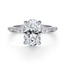 Carinna - 14K White Gold Oval Diamond Engagement Ring - 0.23 ct