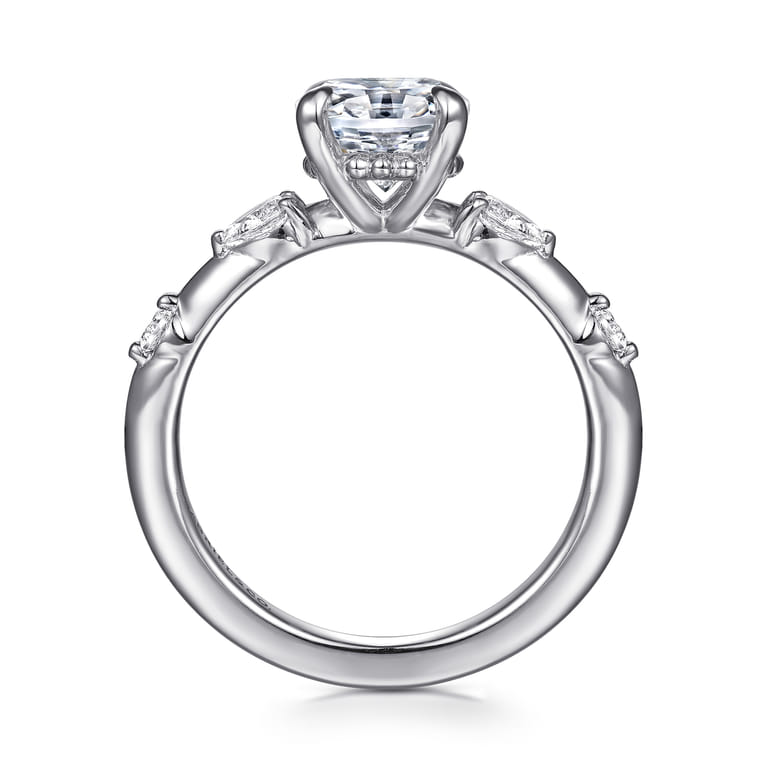 Carinna - 14K White Gold Oval Diamond Engagement Ring - 0.23 ct - Shot 2