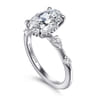 Carinna - 14K White Gold Oval Diamond Engagement Ring - 0.23 ct
