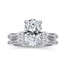 Carinna - 14K White Gold Oval Diamond Engagement Ring - 0.23 ct
