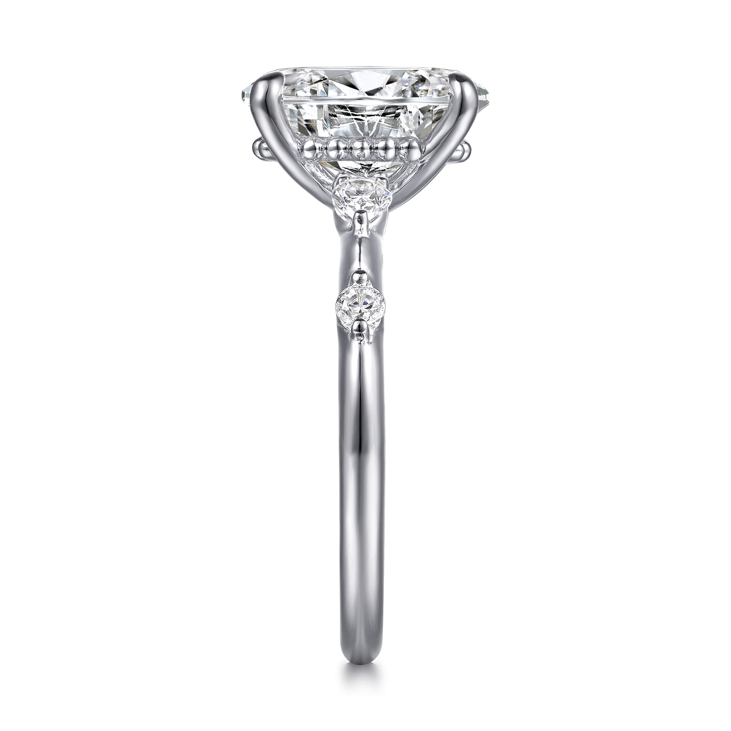 Carinna - 14K White Gold Oval Diamond Engagement Ring - 0.23 ct - Shot 5