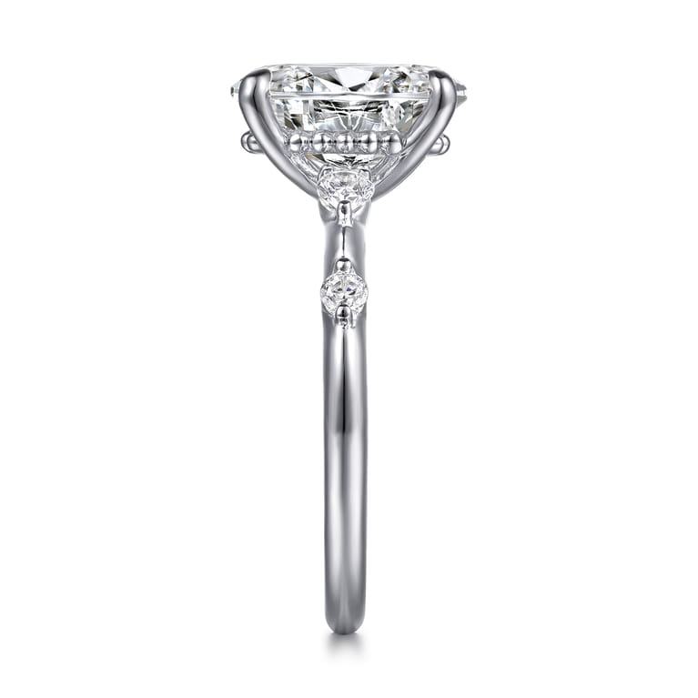 Carinna - 14K White Gold Oval Diamond Engagement Ring - 0.23 ct - Shot 5