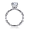 Leandra - 14K White Gold Oval Diamond Engagement Ring - 0.3 ct