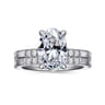 Leandra - 14K White Gold Oval Diamond Engagement Ring - 0.3 ct