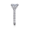 Gaia - 14K White Gold Oval Lotus Diamond Engagement Ring - 0.4 ct