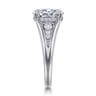 Bruno - 14K White Gold Oval Diamond Engagement Ring - 0.3 ct