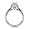 Luciole - 14K White Gold Oval Diamond Engagement Ring - 0.6 ct