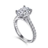 Luciole - 14K White Gold Oval Diamond Engagement Ring - 0.58 ct