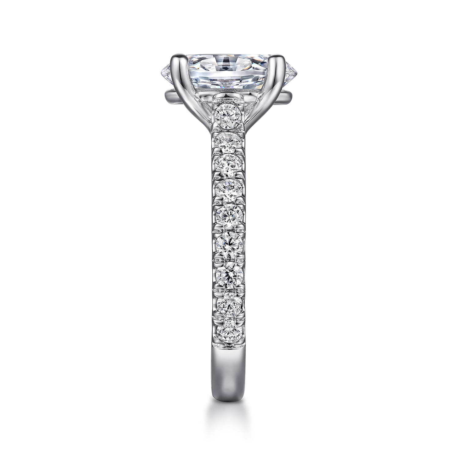 Luciole - 14K White Gold Oval Diamond Engagement Ring - 0.58 ct - Shot 5