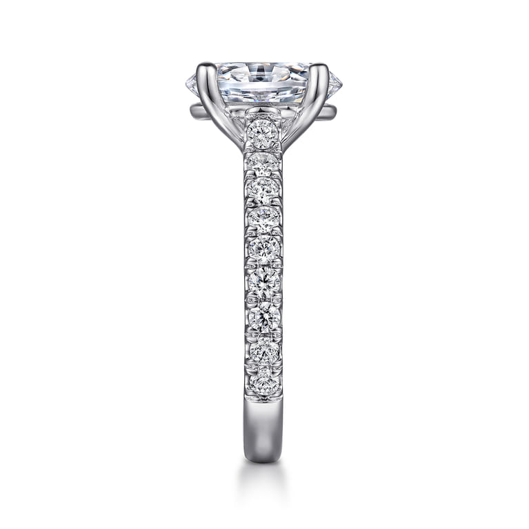 Luciole - 14K White Gold Oval Diamond Engagement Ring - 0.58 ct - Shot 5
