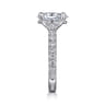 Luciole - 14K White Gold Oval Diamond Engagement Ring - 0.58 ct