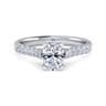 Erica - 14K White Gold Oval Diamond Engagement Ring - 0.51 ct
