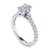 Erica - 14K White Gold Oval Diamond Engagement Ring - 0.51 ct