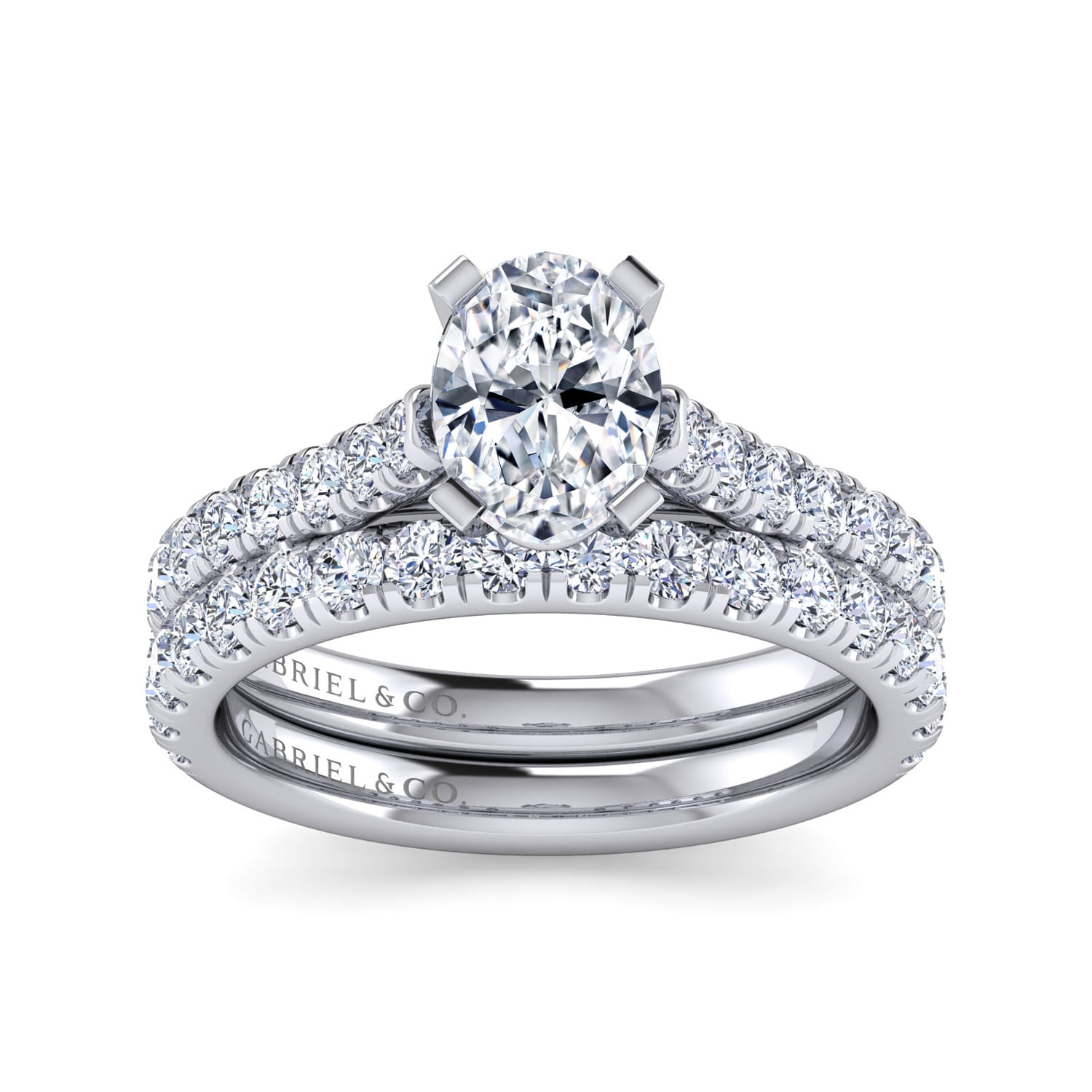 Erica - 14K White Gold Oval Diamond Engagement Ring - 0.51 ct - Shot 4