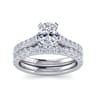 Erica - 14K White Gold Oval Diamond Engagement Ring - 0.51 ct