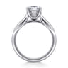 Quinn - 14K White Gold Pear Shape Diamond Channel Set Engagement Ring - 0.1 ct