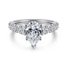 Piper - 14K White Gold Pear Shape Diamond Engagement Ring - 0.77 ct