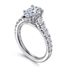 Piper - 14K White Gold Pear Shape Diamond Engagement Ring - 0.77 ct