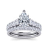 Piper - 14K White Gold Pear Shape Diamond Engagement Ring - 0.77 ct