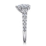 Piper - 14K White Gold Pear Shape Diamond Engagement Ring - 0.77 ct