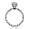 Amira - 14K White Gold Pear Shape Diamond Engagement Ring - 0.52 ct